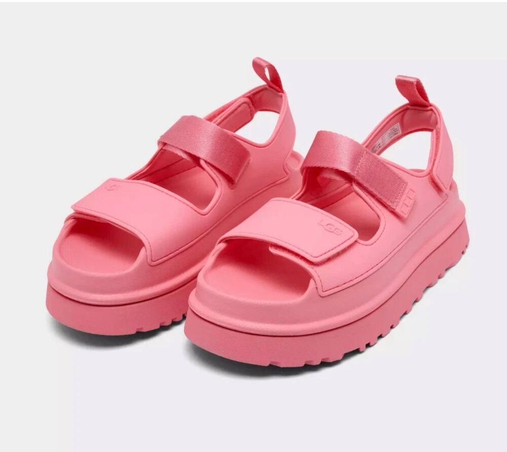 UGG Women's GoldenGlow Platform Sandals in Tropical Pink Size 8 NWOB
